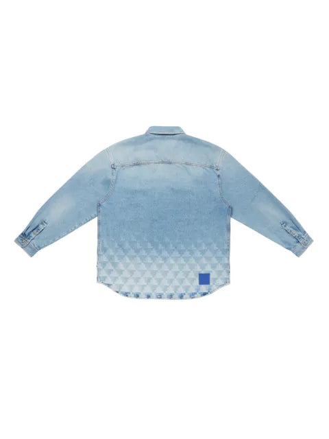 COUNTY OF MILAN Laser Cross denim overshirt