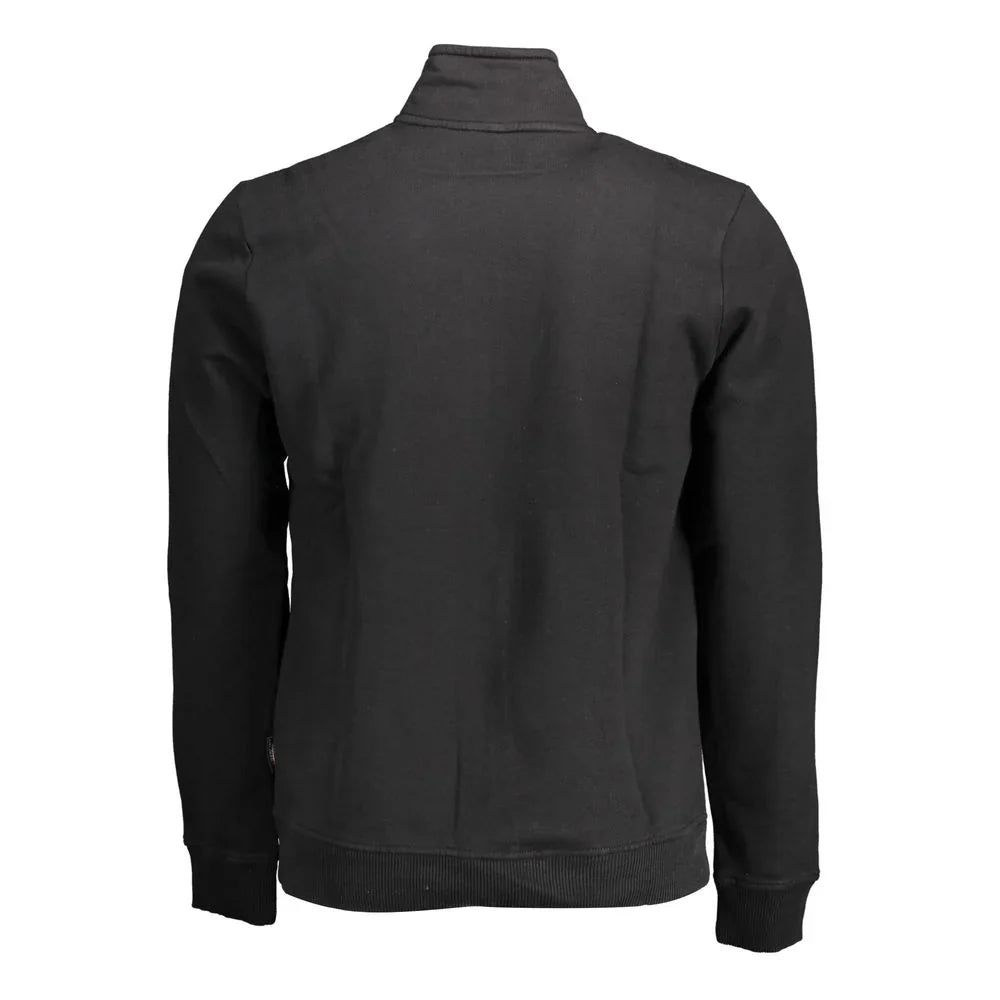 Napapijri Zip-Front Cotton Sweatshirt — Black