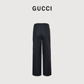 Gucci GUC Monogram Script Print Diagonal Twill Trousers
