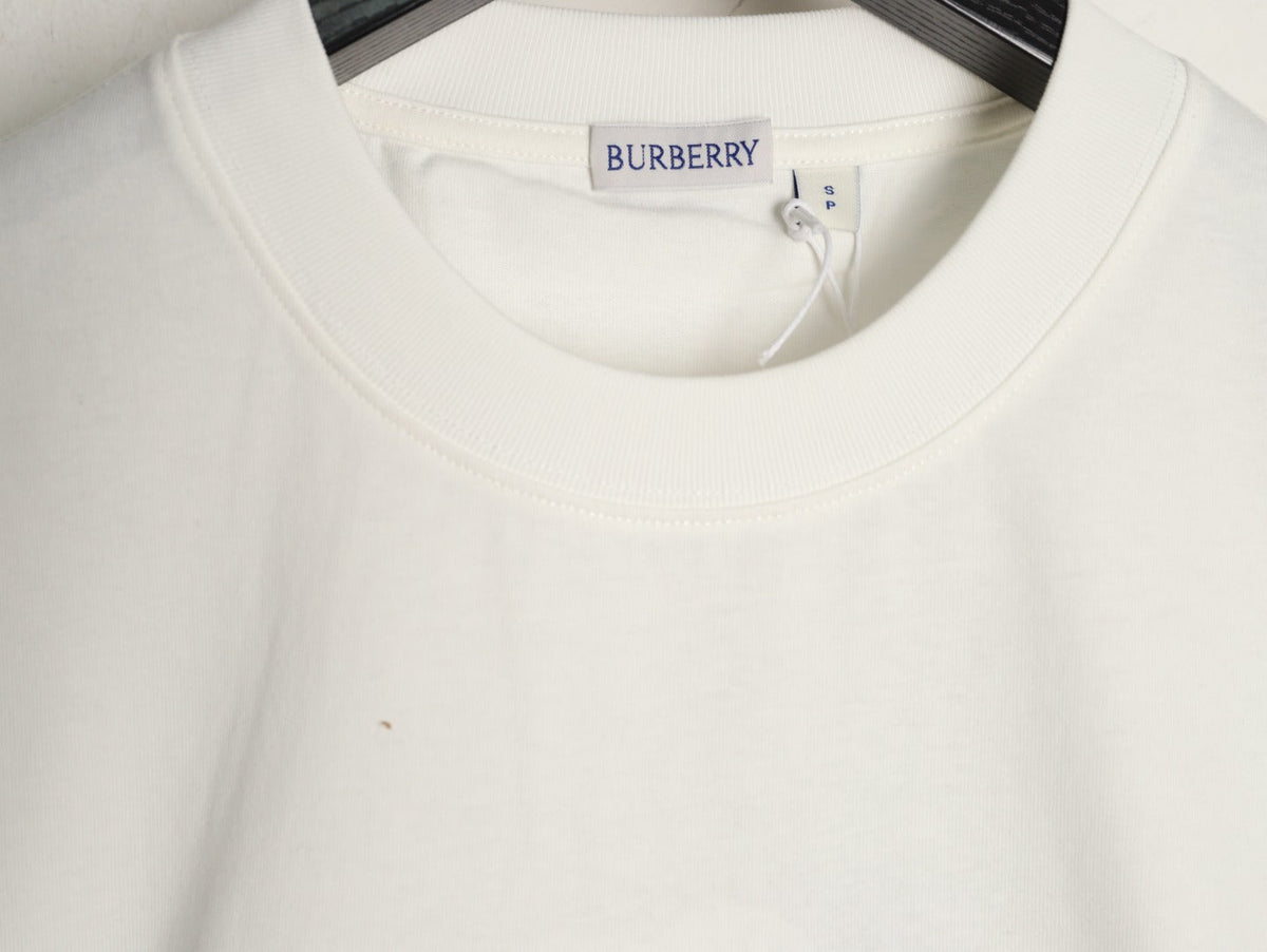 Burberry Equestrian Knight Sketch Graphic T-Shirt - Off-White